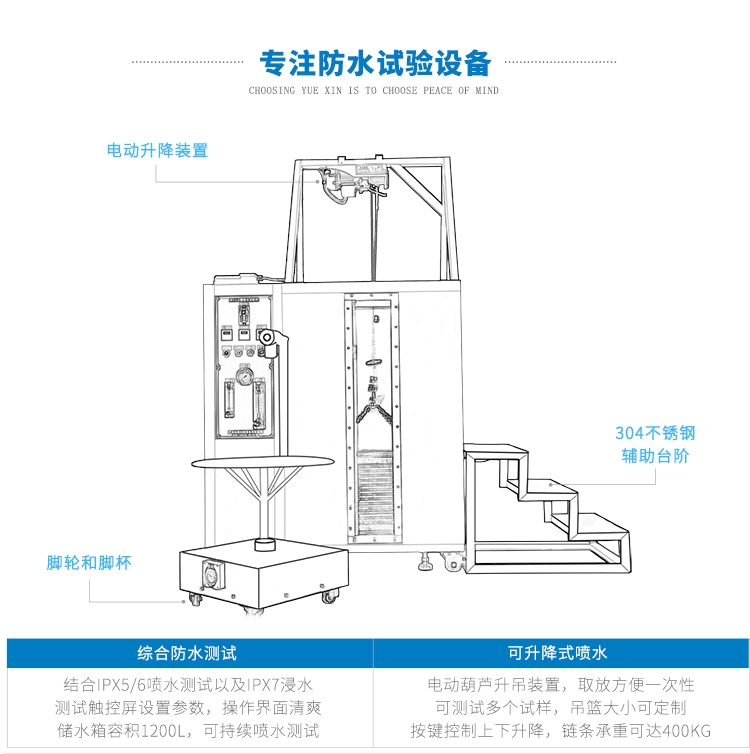 升降式綜合防水測試機